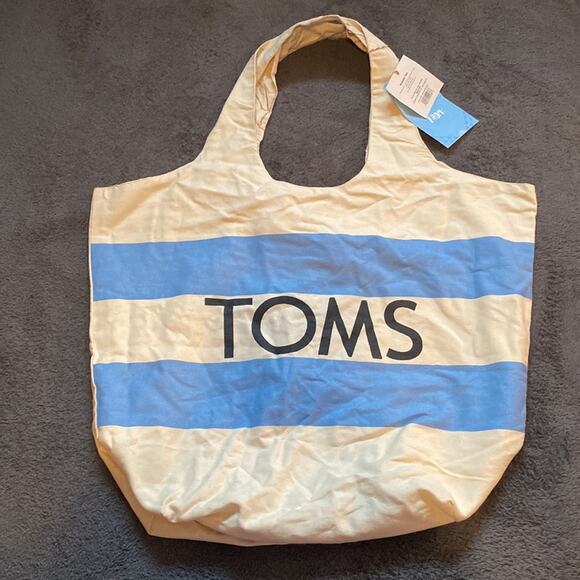 Toms Rainbow Polka Dot on Navy Blue One for One Slip-Ons w/NEW Tote Bag - Picture 9 of 11